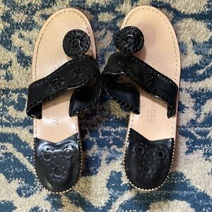 Jack Rogers black wedge Sandals